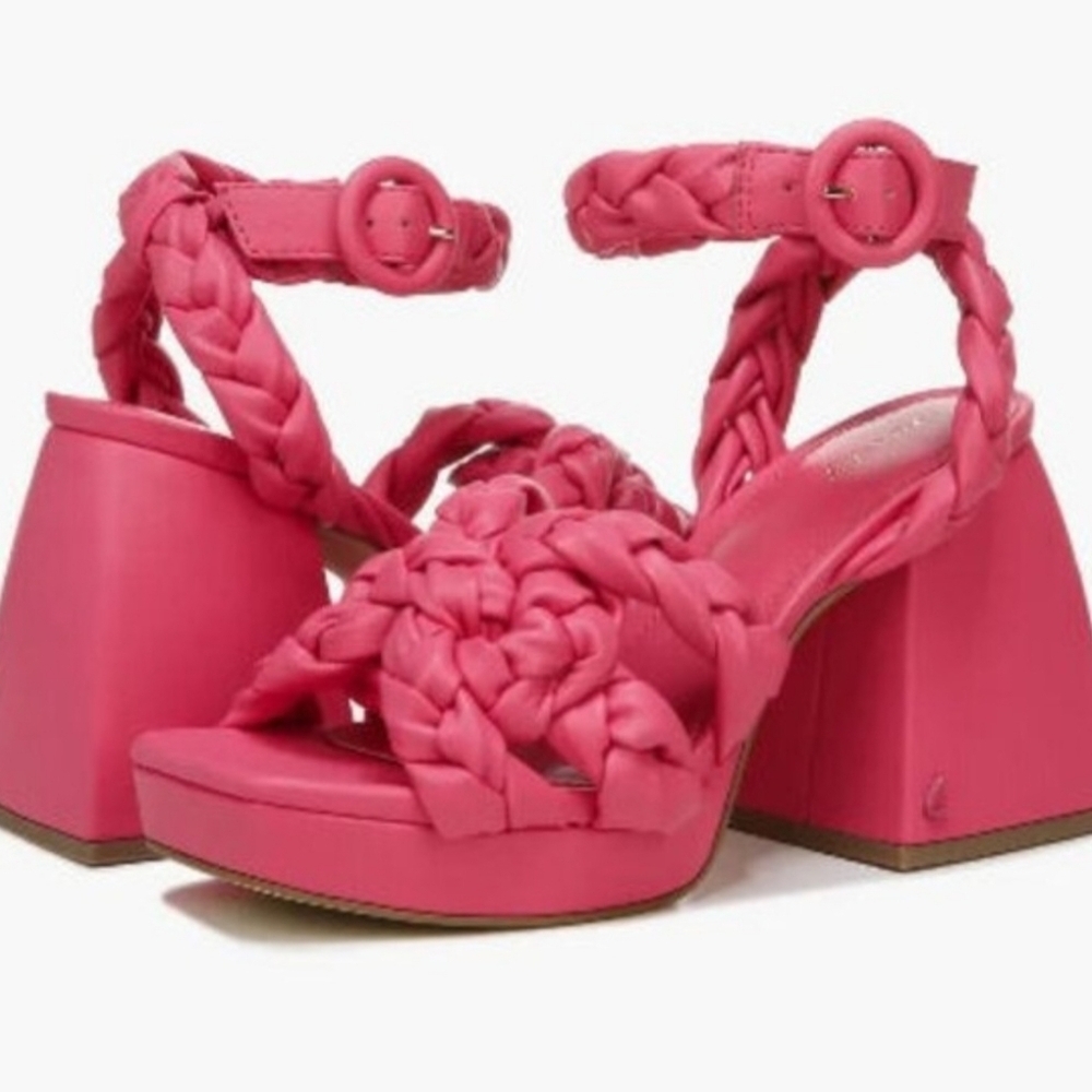 Circus NY by Sam Edelman MABLE Chunky Bright Pink Platform Sandals size 10